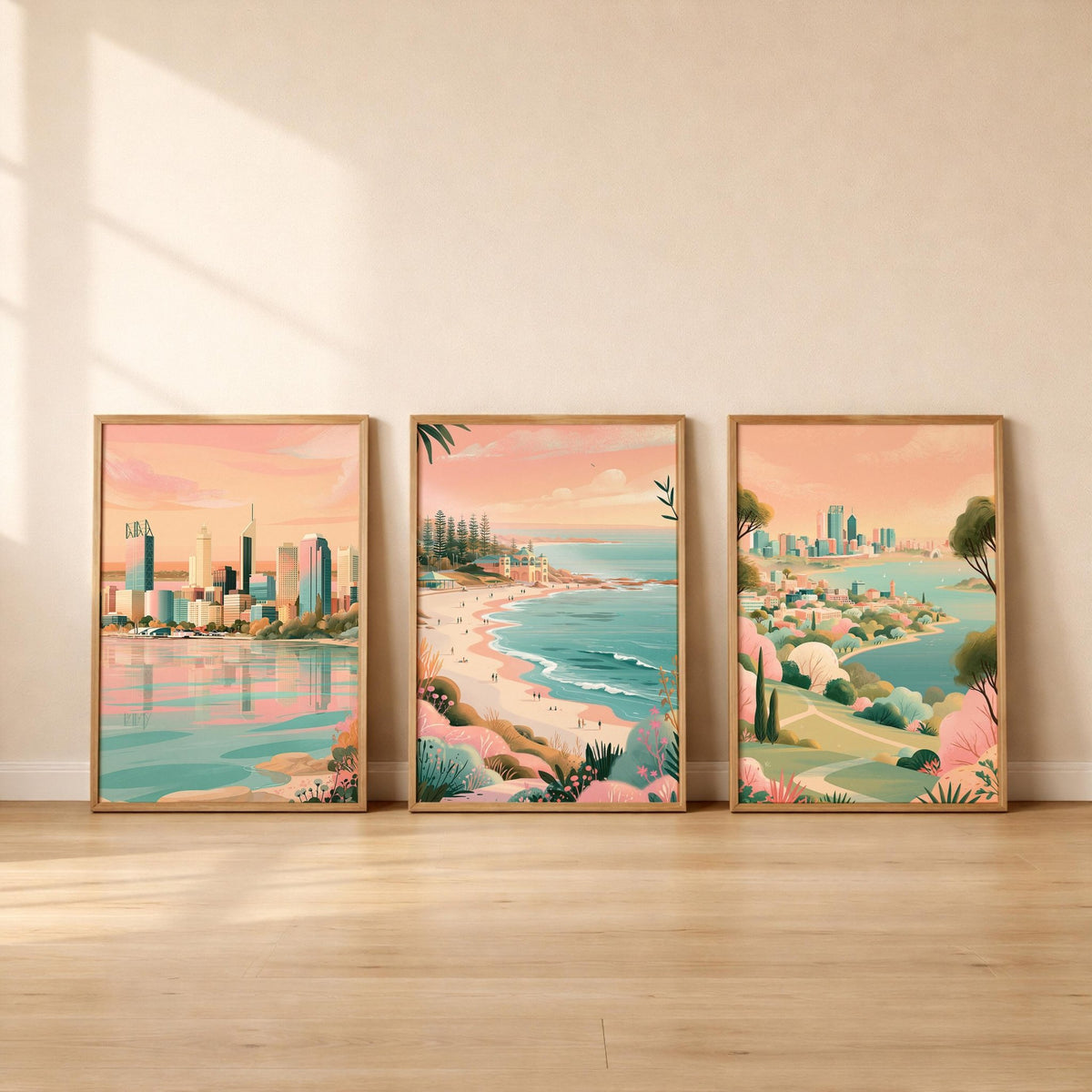 Perth Set of 3 Posters | Perth Gallery Wall Art - WanderWall