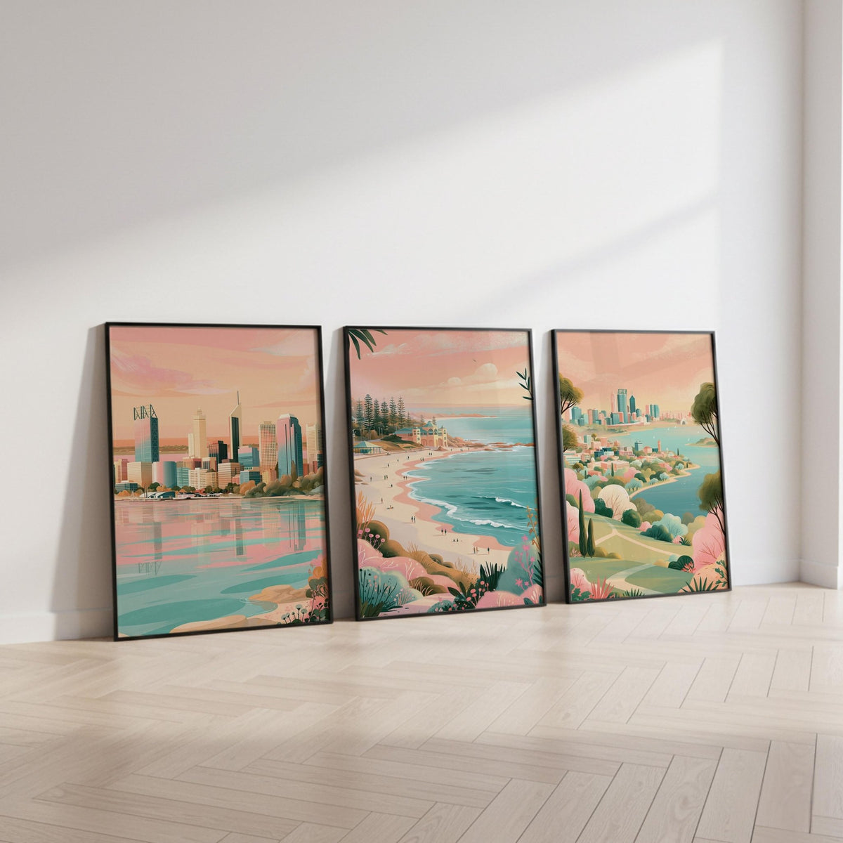 Perth Set of 3 Posters | Perth Gallery Wall Art - WanderWall