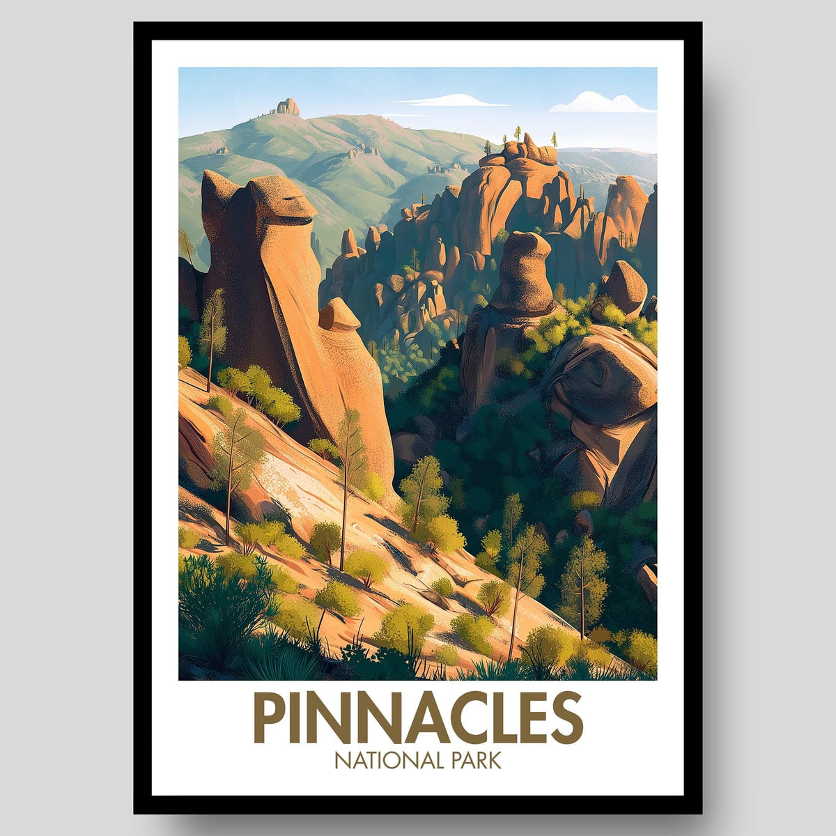 Pinnacles National Park Poster - WanderWall