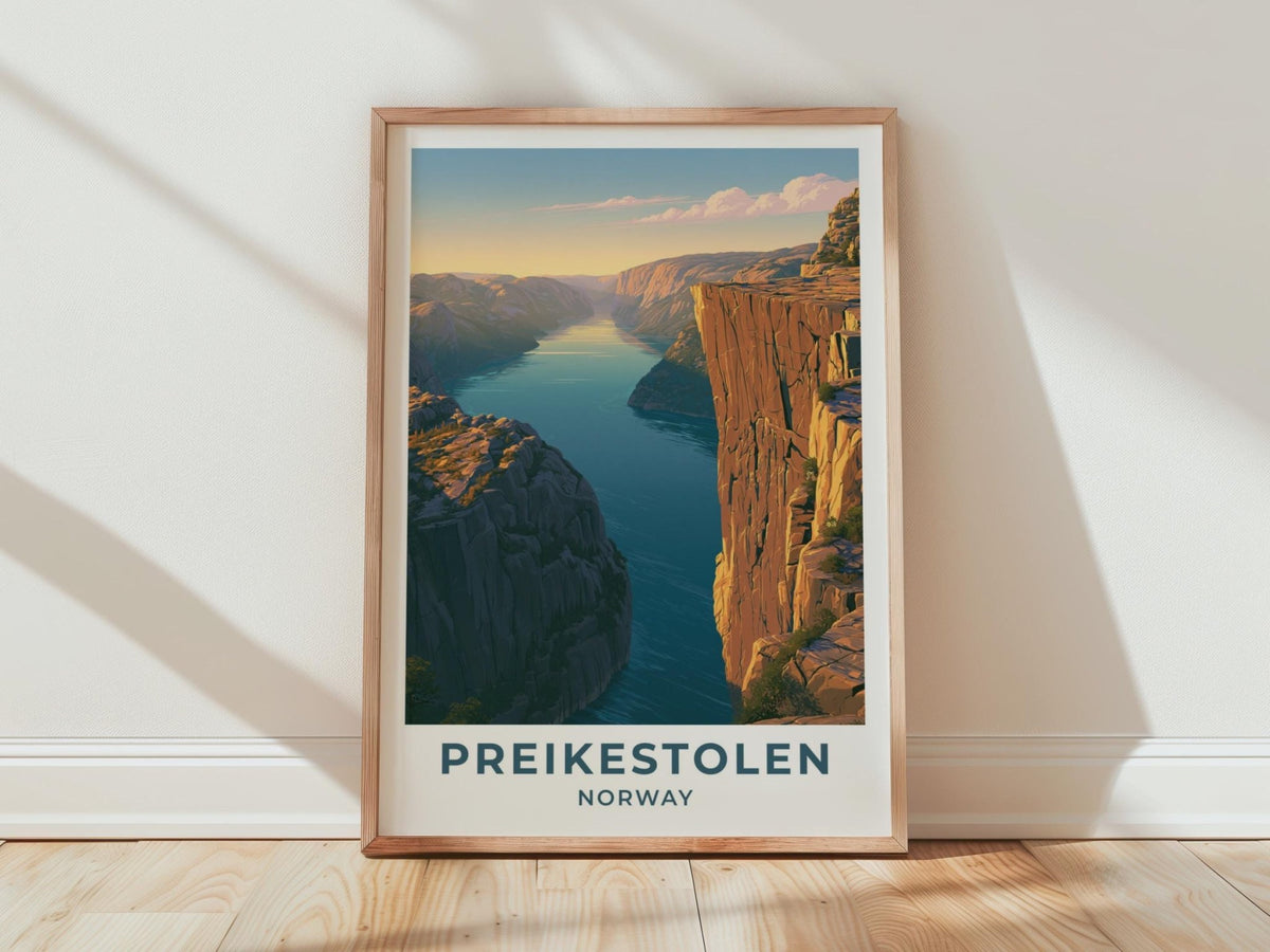 Preikestolen Norway Travel Poster - WanderWall
