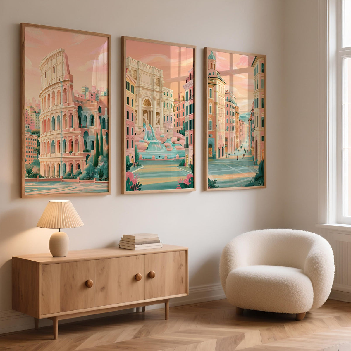 Rome Set of 3 Posters | Rome Gallery Wall Art - WanderWall