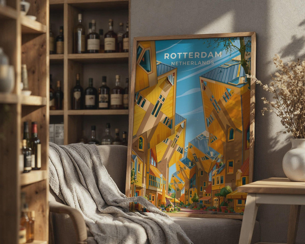 Rotterdam Netherlands Travel Poster - WanderWall