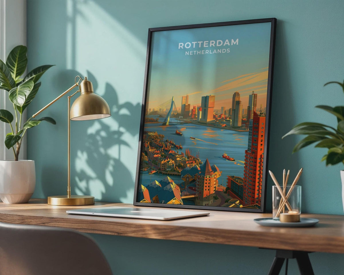 Rotterdam Netherlands Travel Poster - WanderWall