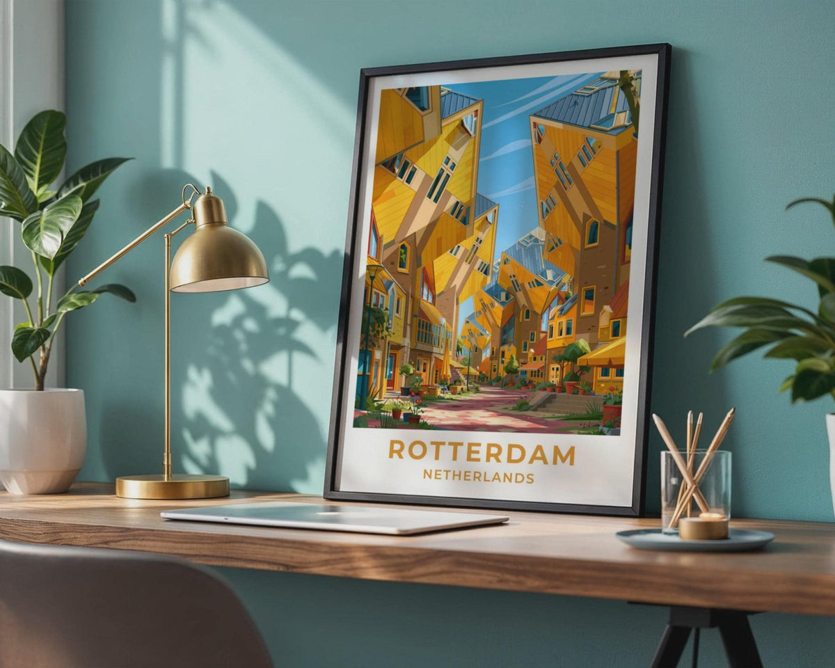 Rotterdam Netherlands Travel Poster - WanderWall