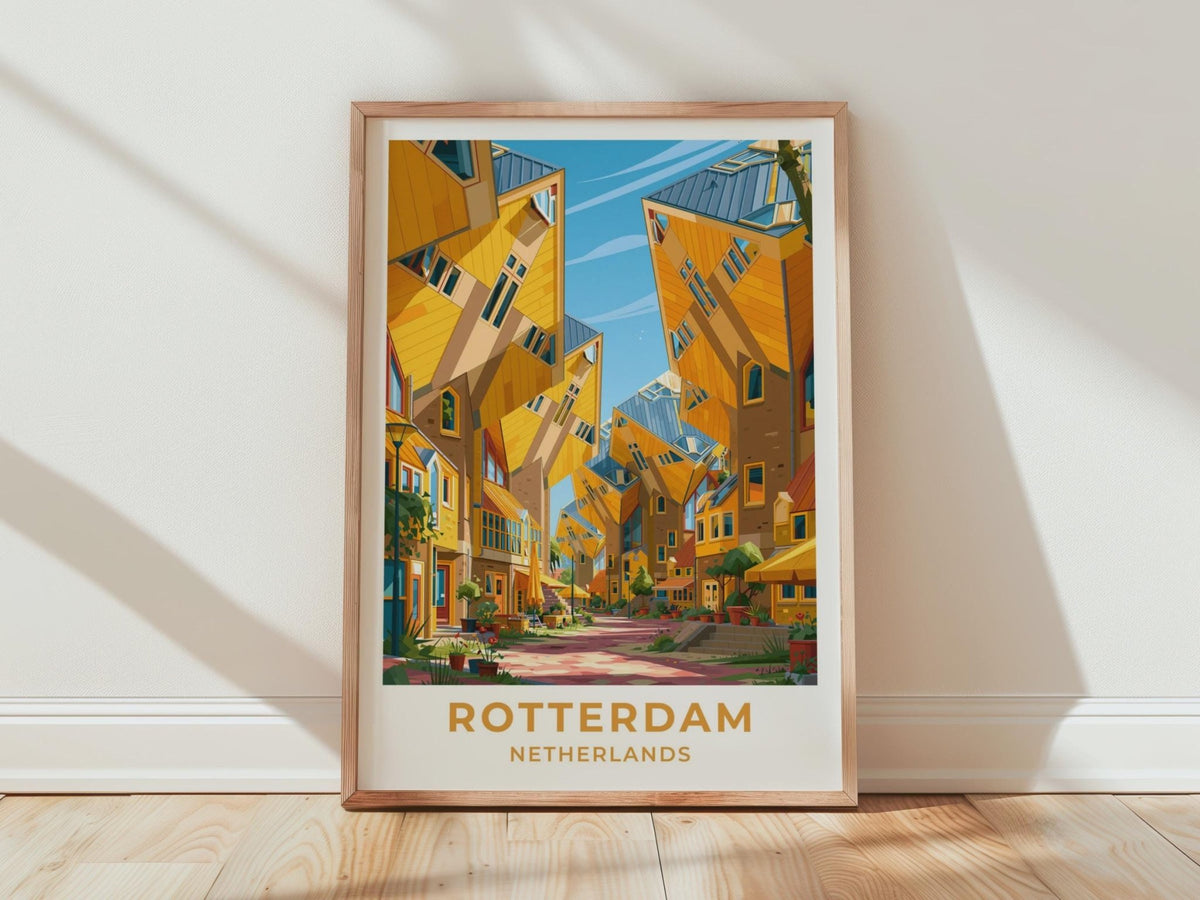 Rotterdam Netherlands Travel Poster - WanderWall