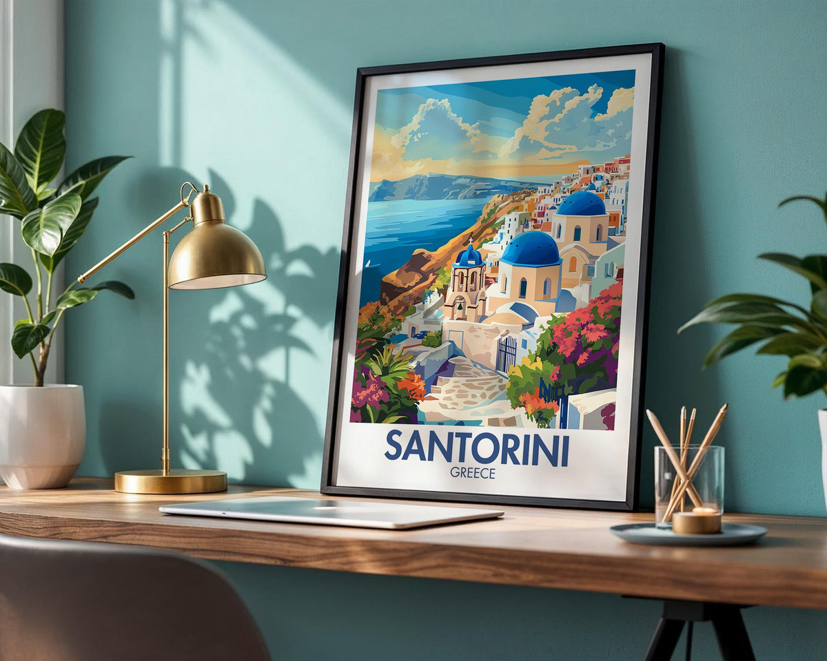 Santorini Poster - WanderWall