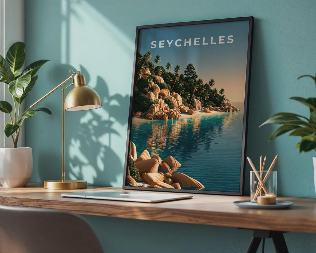 Seychelles Tropical Landscape Poster - WanderWall