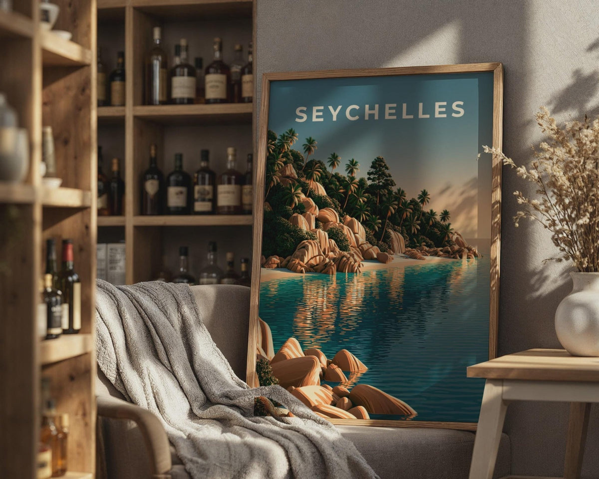 Seychelles Tropical Landscape Poster - WanderWall