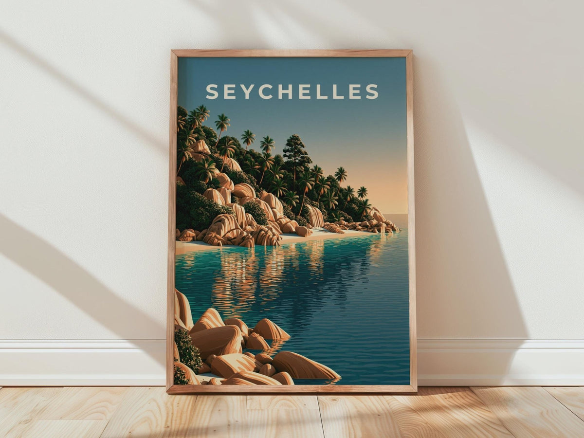Seychelles Tropical Landscape Poster - WanderWall