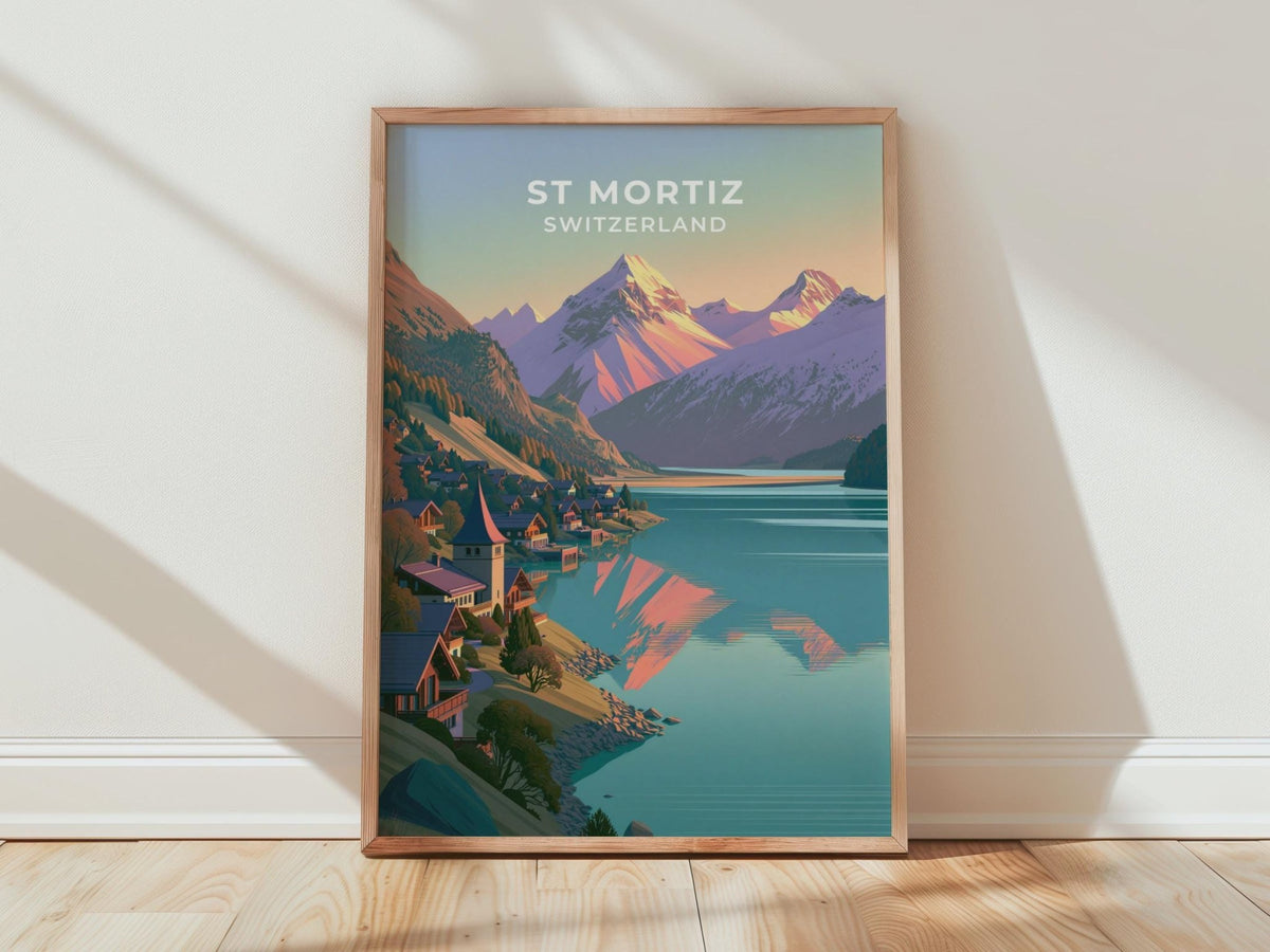 St Moritz Switzerland Travel Poster - WanderWall