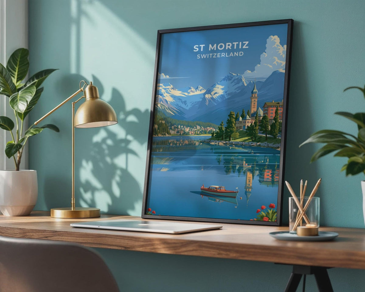 St Moritz Switzerland Travel Poster - WanderWall
