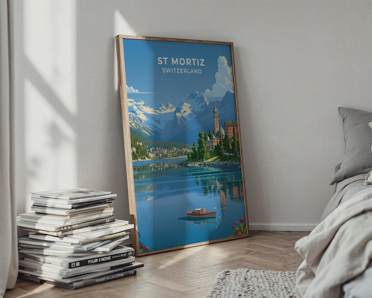 St Moritz Switzerland Travel Poster - WanderWall