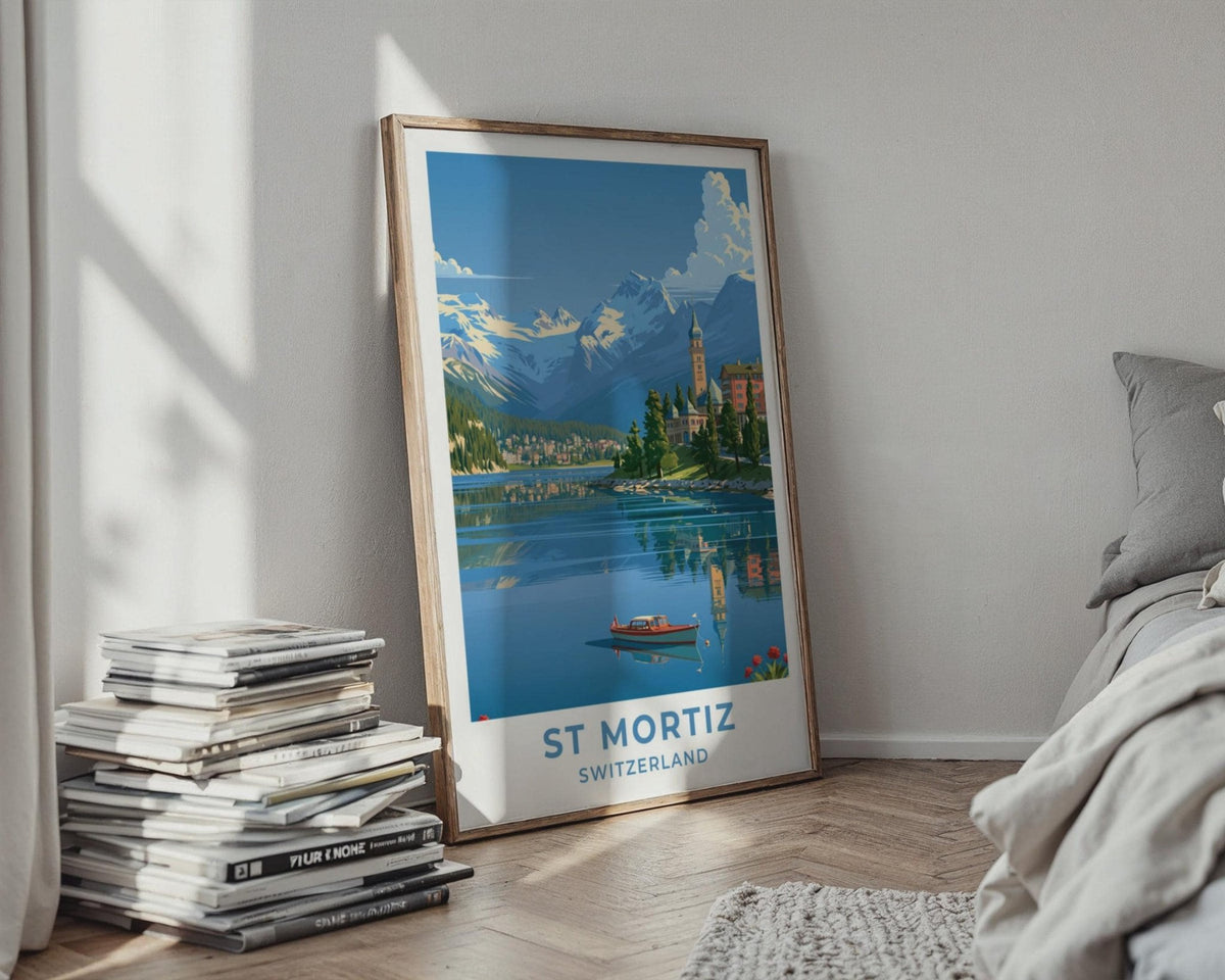 St Moritz Switzerland Travel Poster - WanderWall