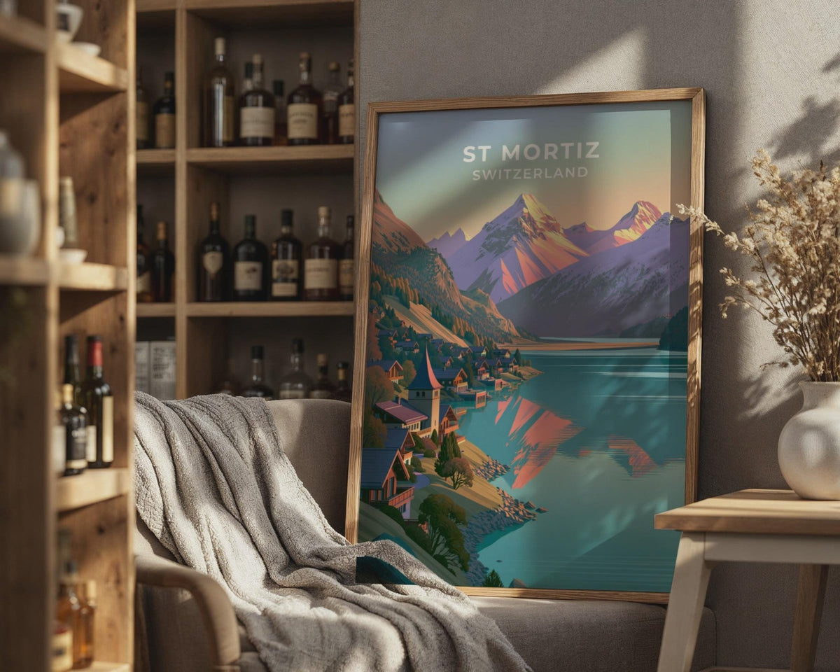 St Moritz Switzerland Travel Poster - WanderWall