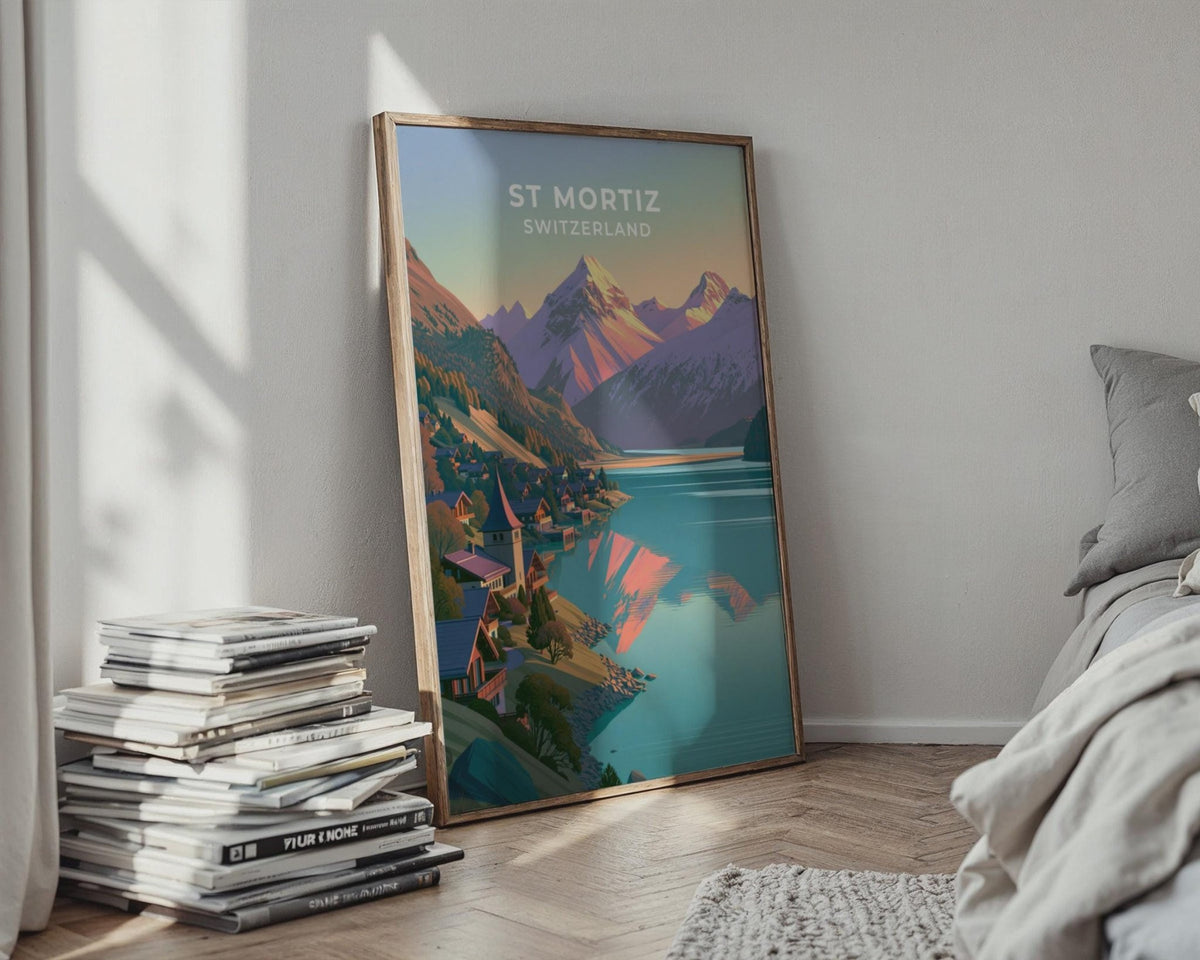 St Moritz Switzerland Travel Poster - WanderWall