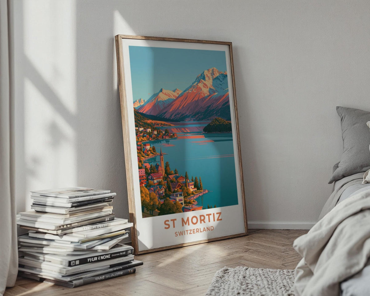 St Moritz Switzerland Travel Poster - WanderWall