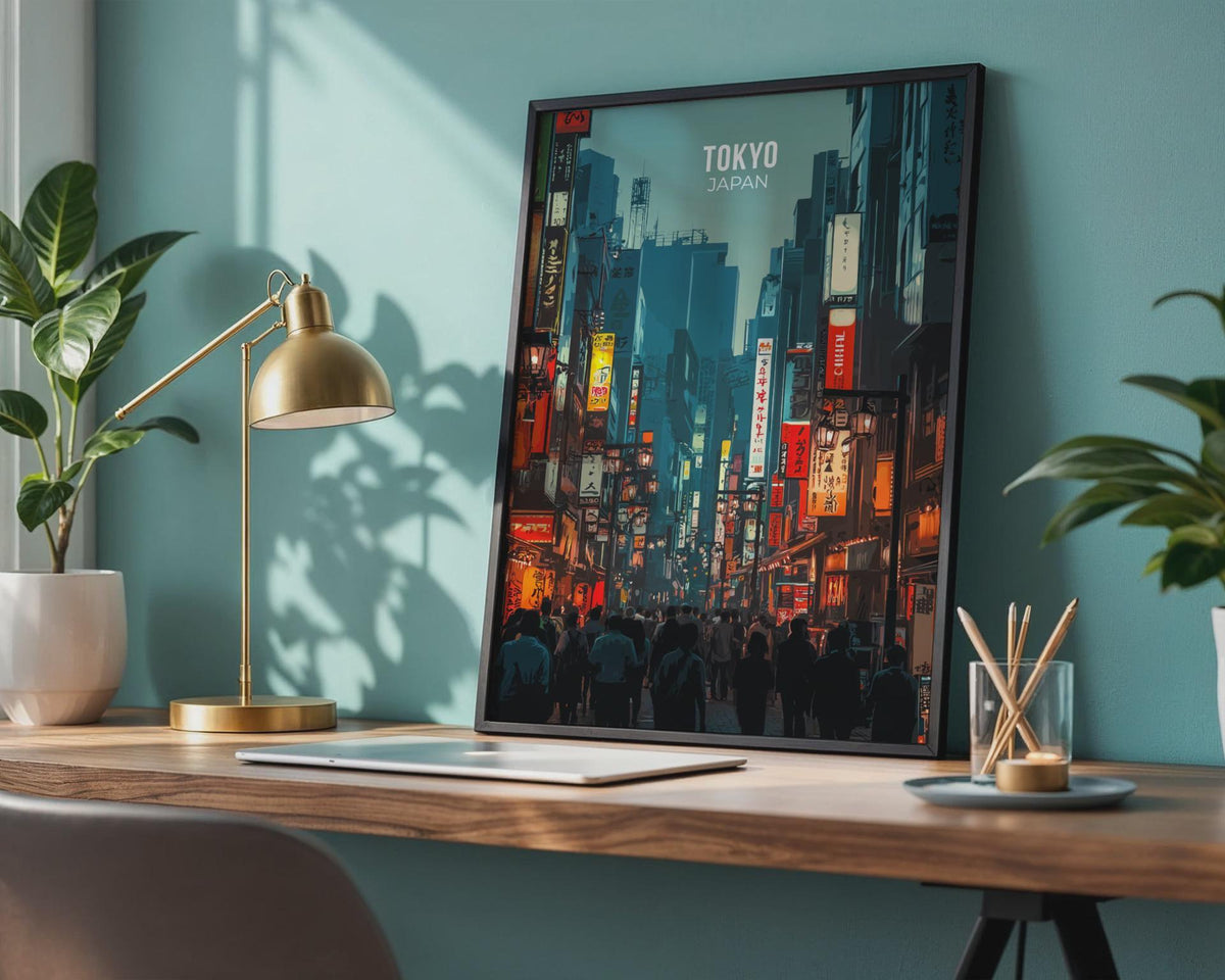 Tokyo Japan Wall Art Print Cityscape Poster - WanderWall
