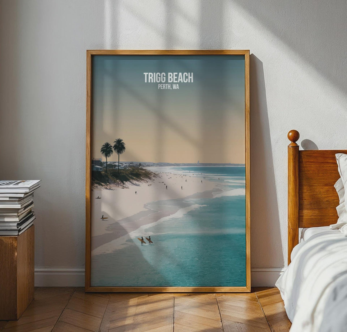 Trigg Beach Perth WA Art Print Poster Wall Art Travel Scene - WanderWall