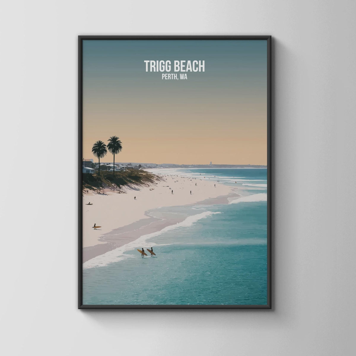 Trigg Beach Perth WA Art Print Poster Wall Art Travel Scene - WanderWall