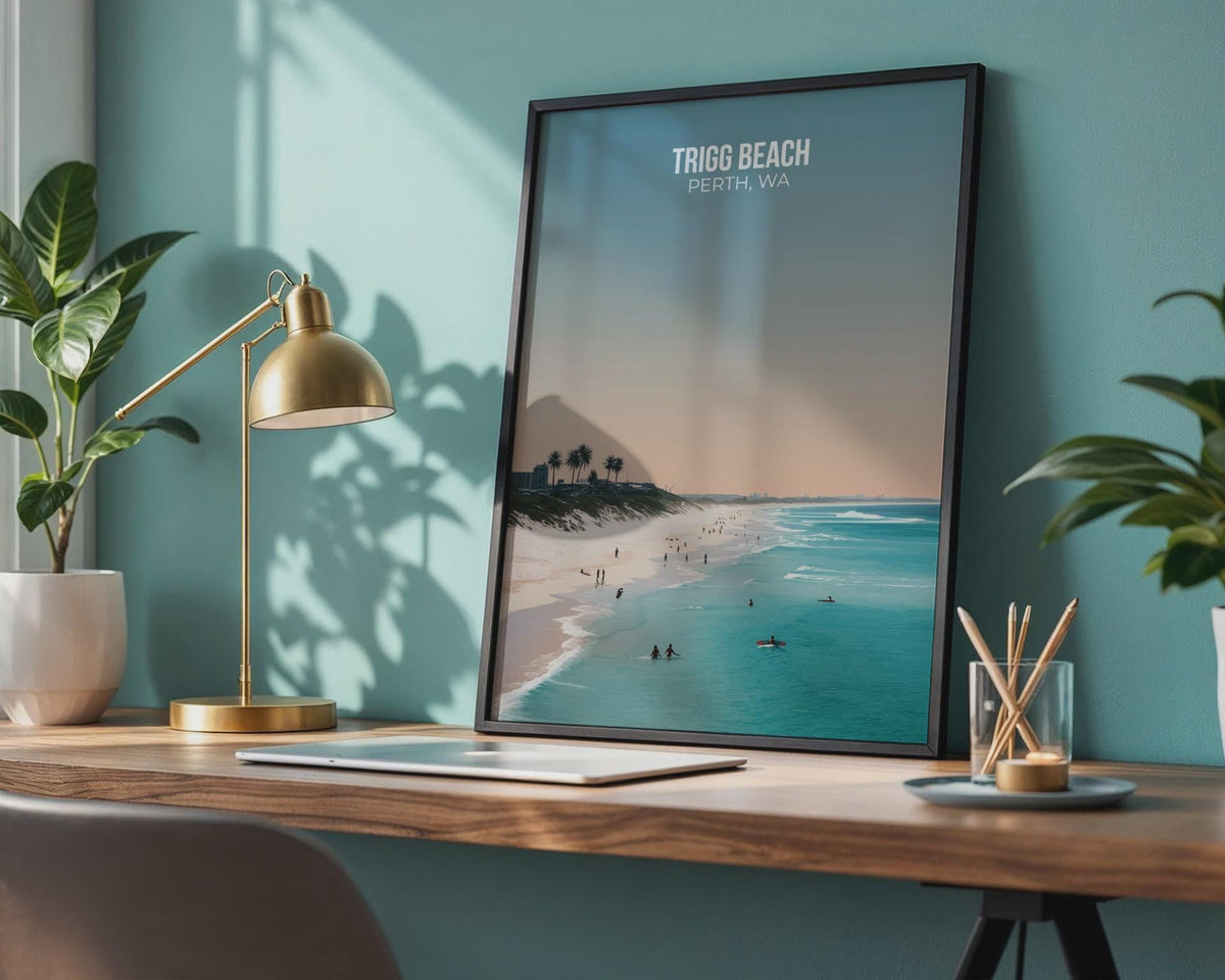 Trigg Beach Perth WA Poster Coastal Wall Art Print - WanderWall