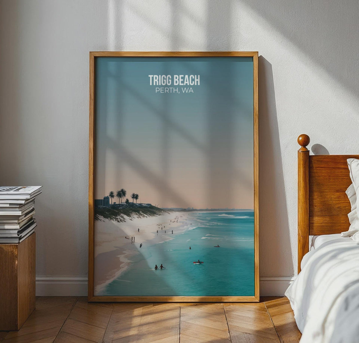 Trigg Beach Perth WA Poster Coastal Wall Art Print - WanderWall