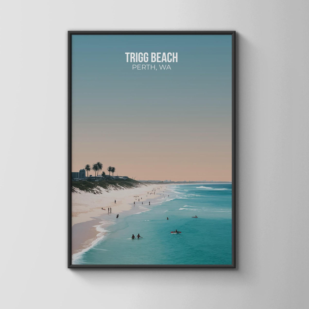 Trigg Beach Perth WA Poster Coastal Wall Art Print - WanderWall