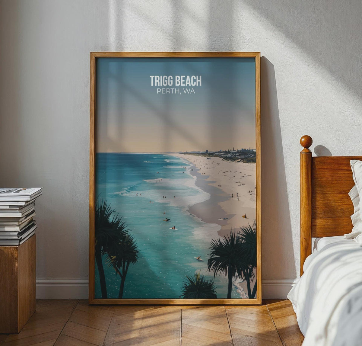 Trigg Beach Perth WA Poster Ocean View Wall Art - WanderWall