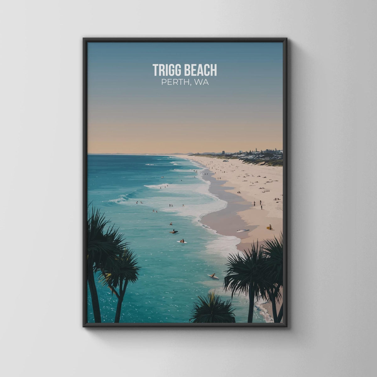 Trigg Beach Perth WA Poster Ocean View Wall Art - WanderWall