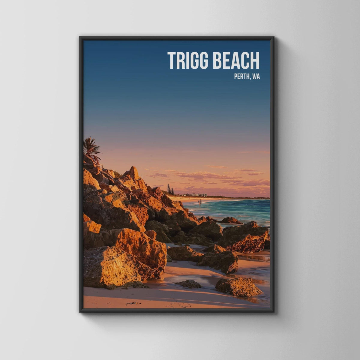 Trigg Beach Poster Perth Wall Art Landscape Print - WanderWall