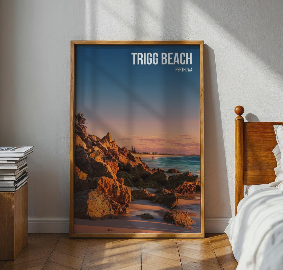 Trigg Beach Poster Perth Wall Art Landscape Print - WanderWall