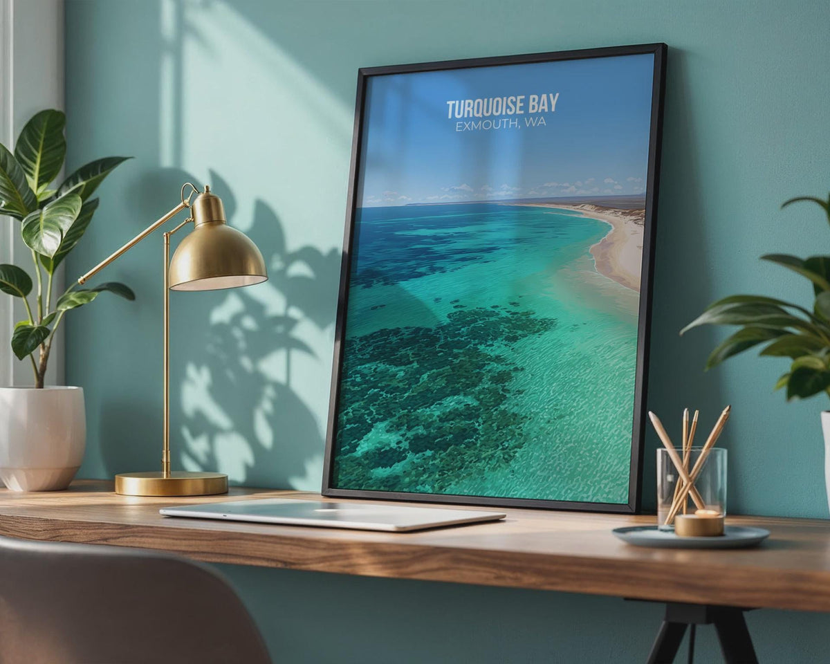 Turquoise Bay Exmouth Poster Coastal Art Print - WanderWall