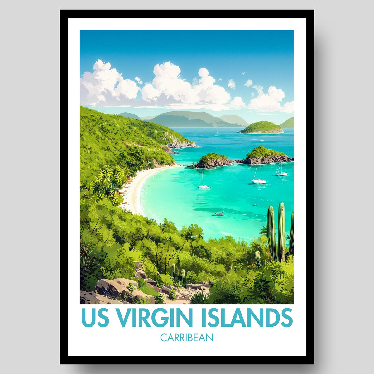 US Virgin Islands Poster - WanderWall