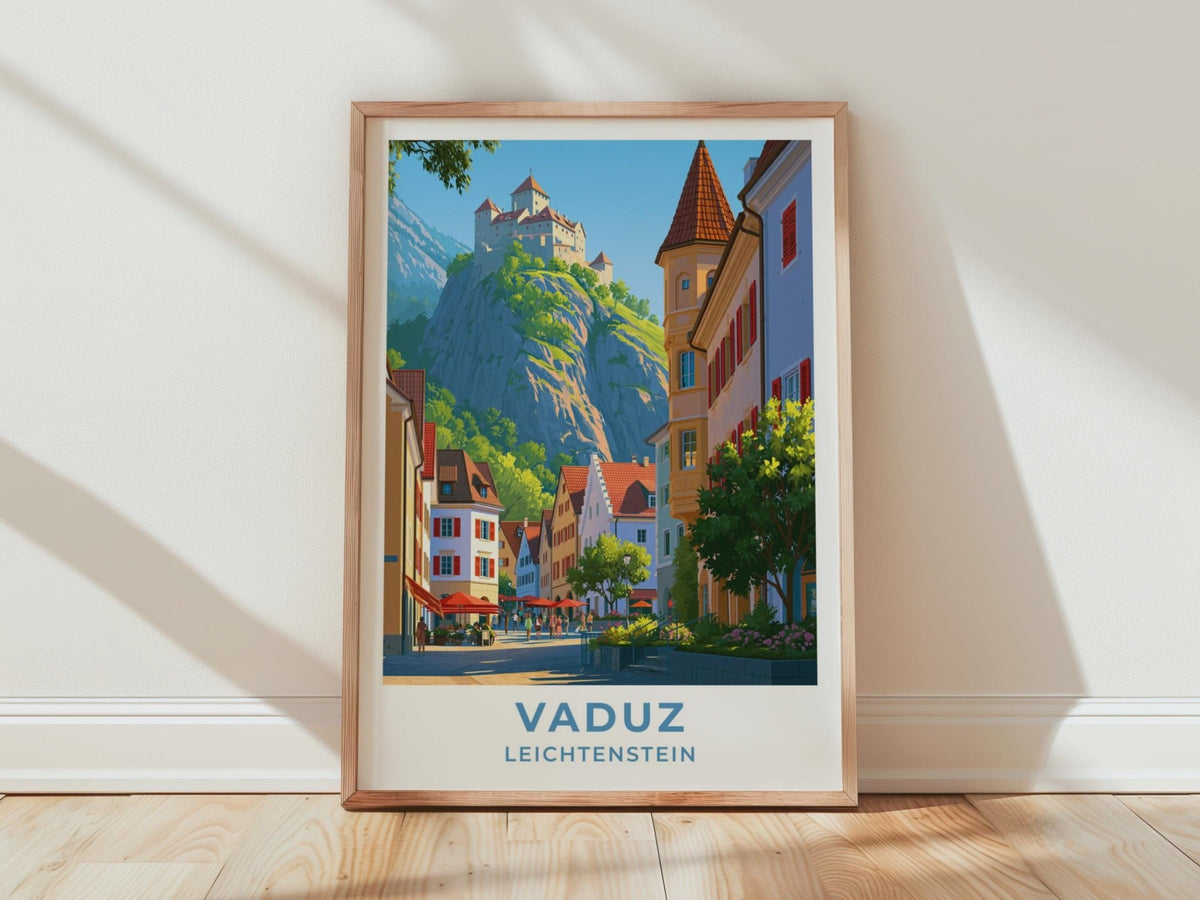 Vaduz Liechtenstein Travel Poster - WanderWall