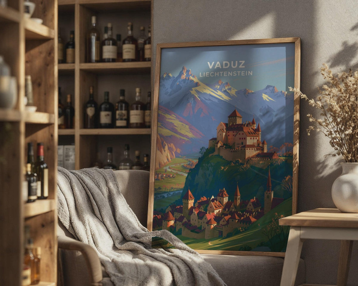 Vaduz Liechtenstein Travel Poster - WanderWall