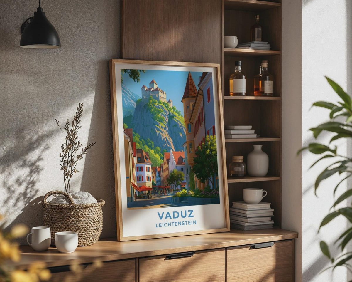 Vaduz Liechtenstein Travel Poster - WanderWall