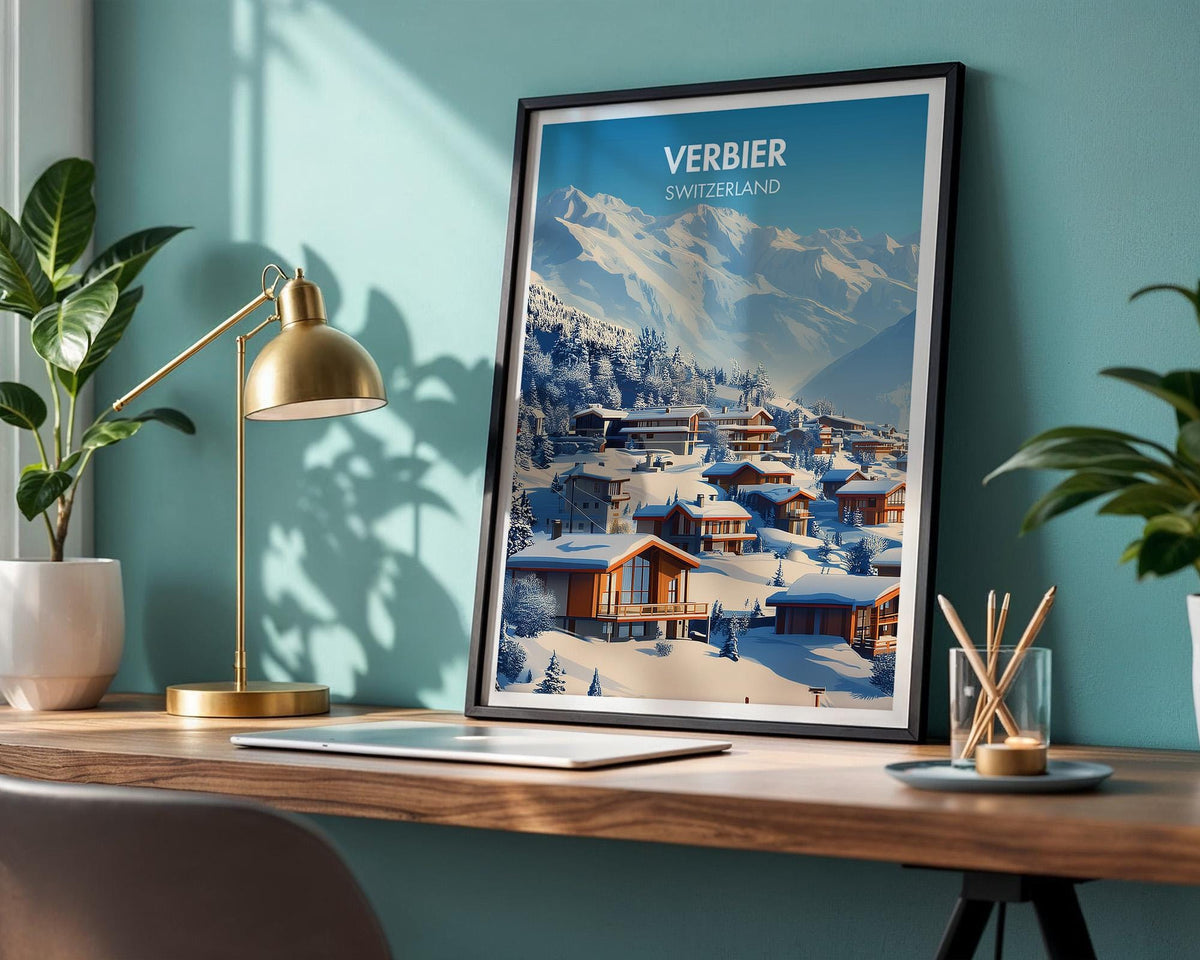 Verbier Ski Resort Poster - WanderWall
