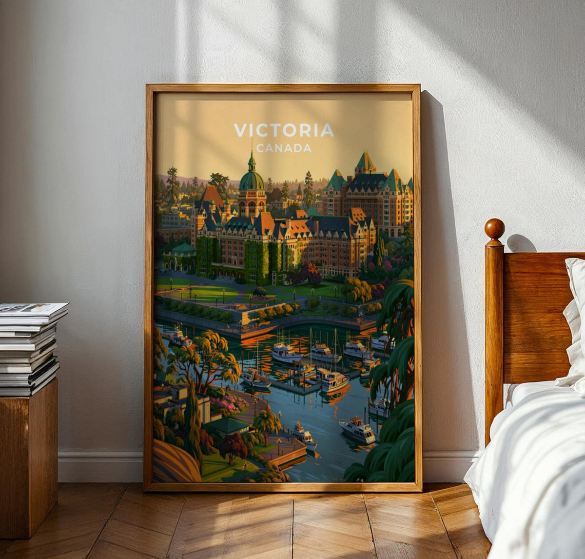 Victoria British Columbia Travel Poster - WanderWall