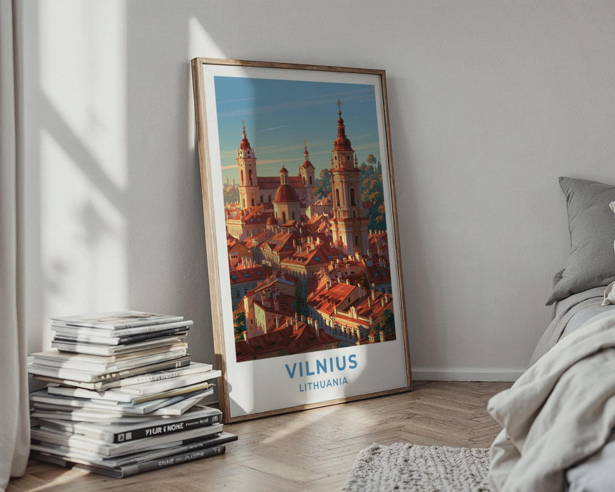 Vilnius Lithuania Travel Poster - WanderWall
