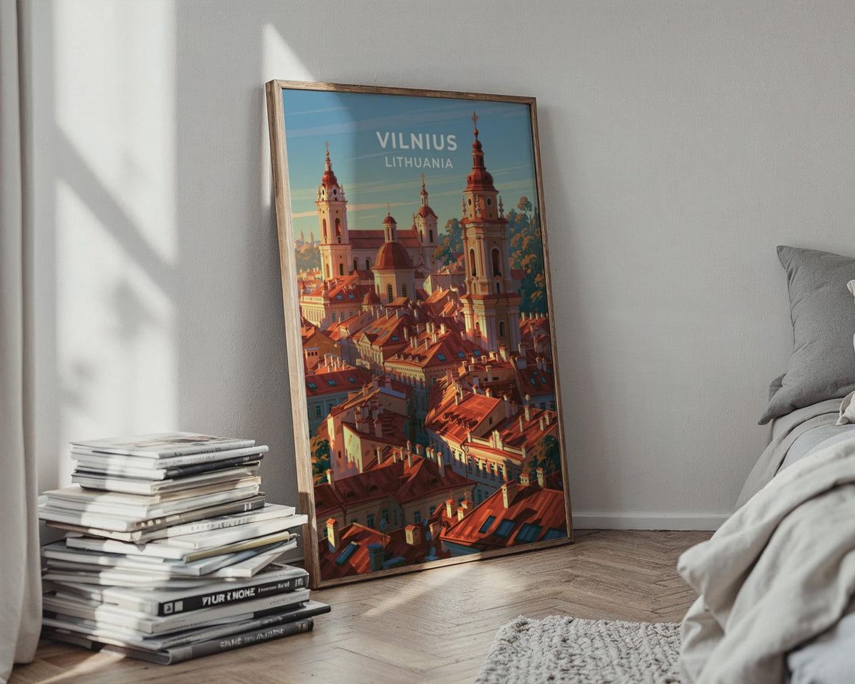 Vilnius Lithuania Travel Poster - WanderWall