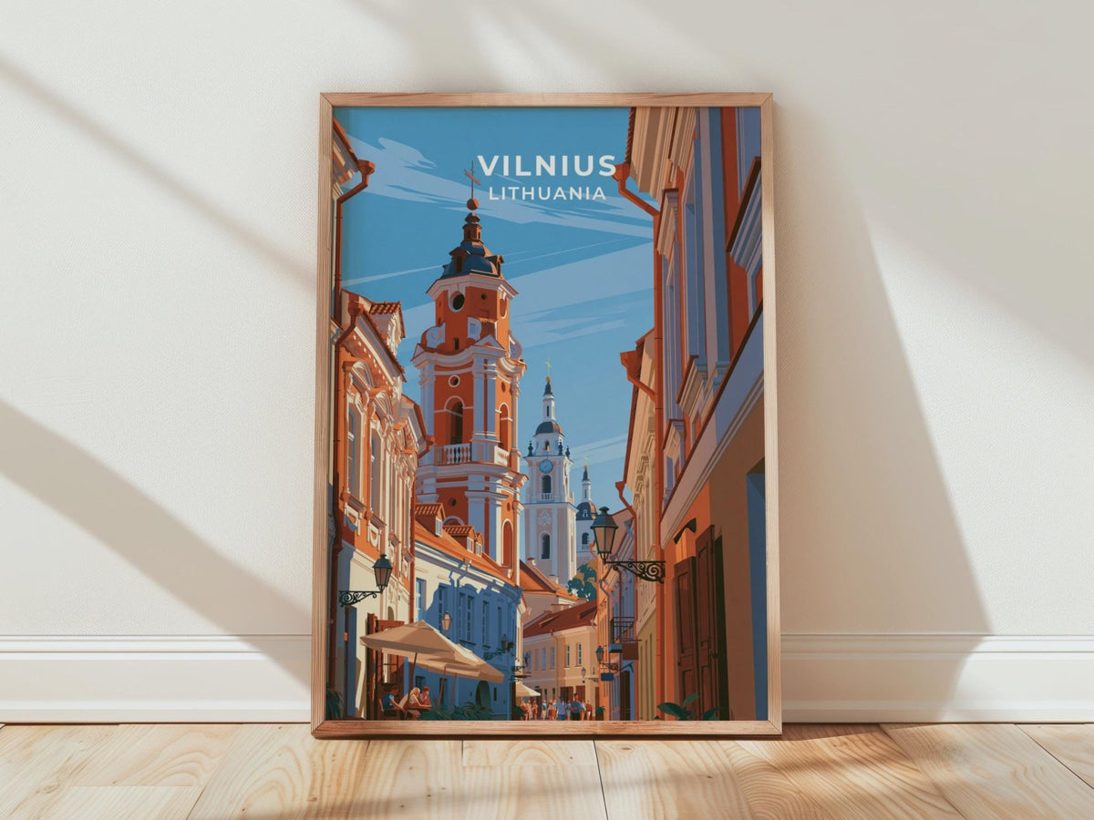 Vilnius Lithuania Travel Poster - WanderWall