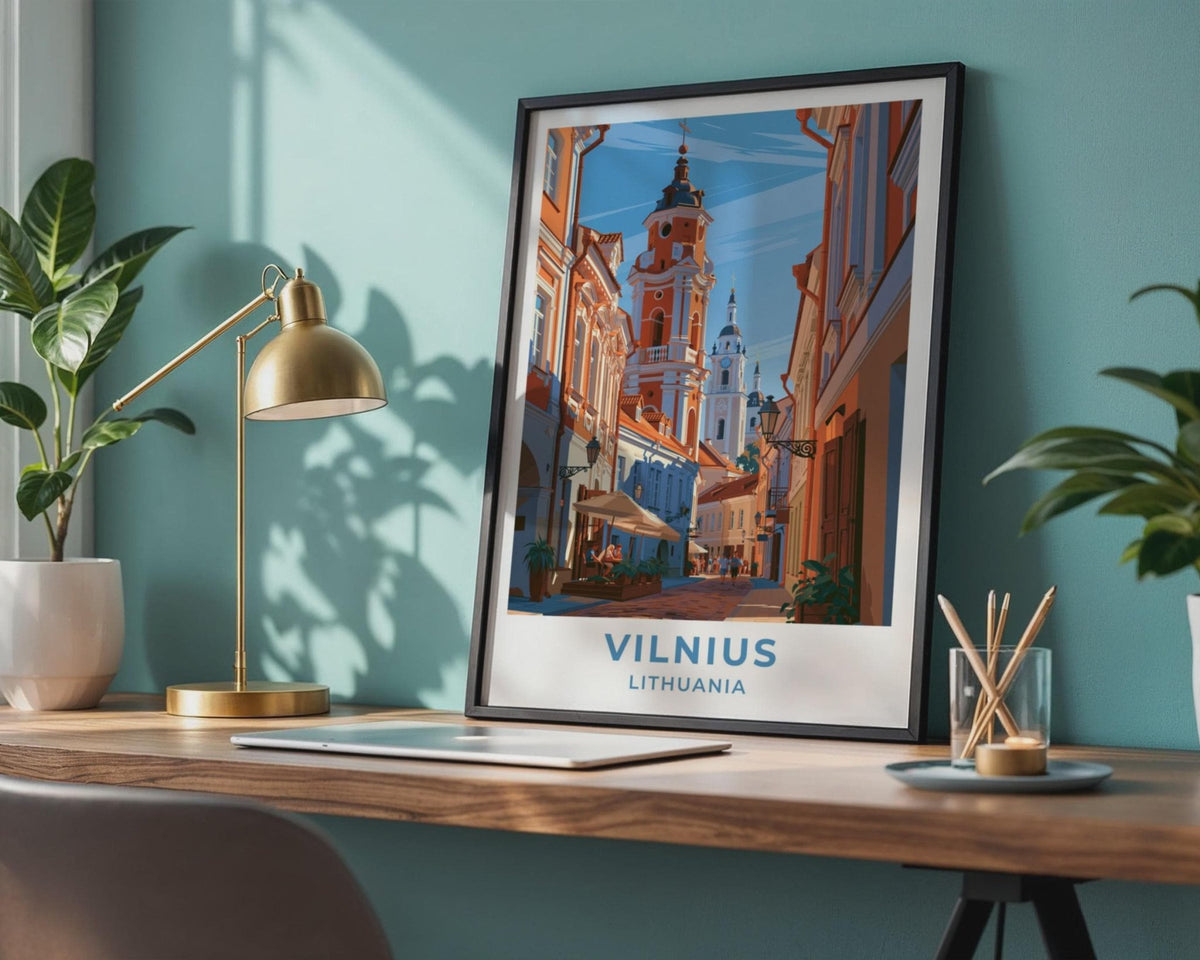 Vilnius Lithuania Travel Poster - WanderWall