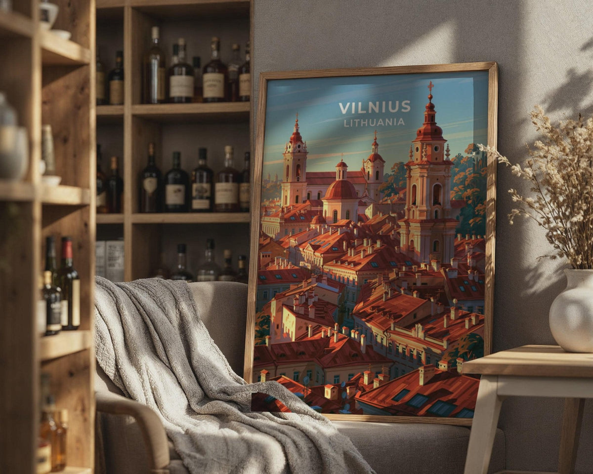 Vilnius Lithuania Travel Poster - WanderWall