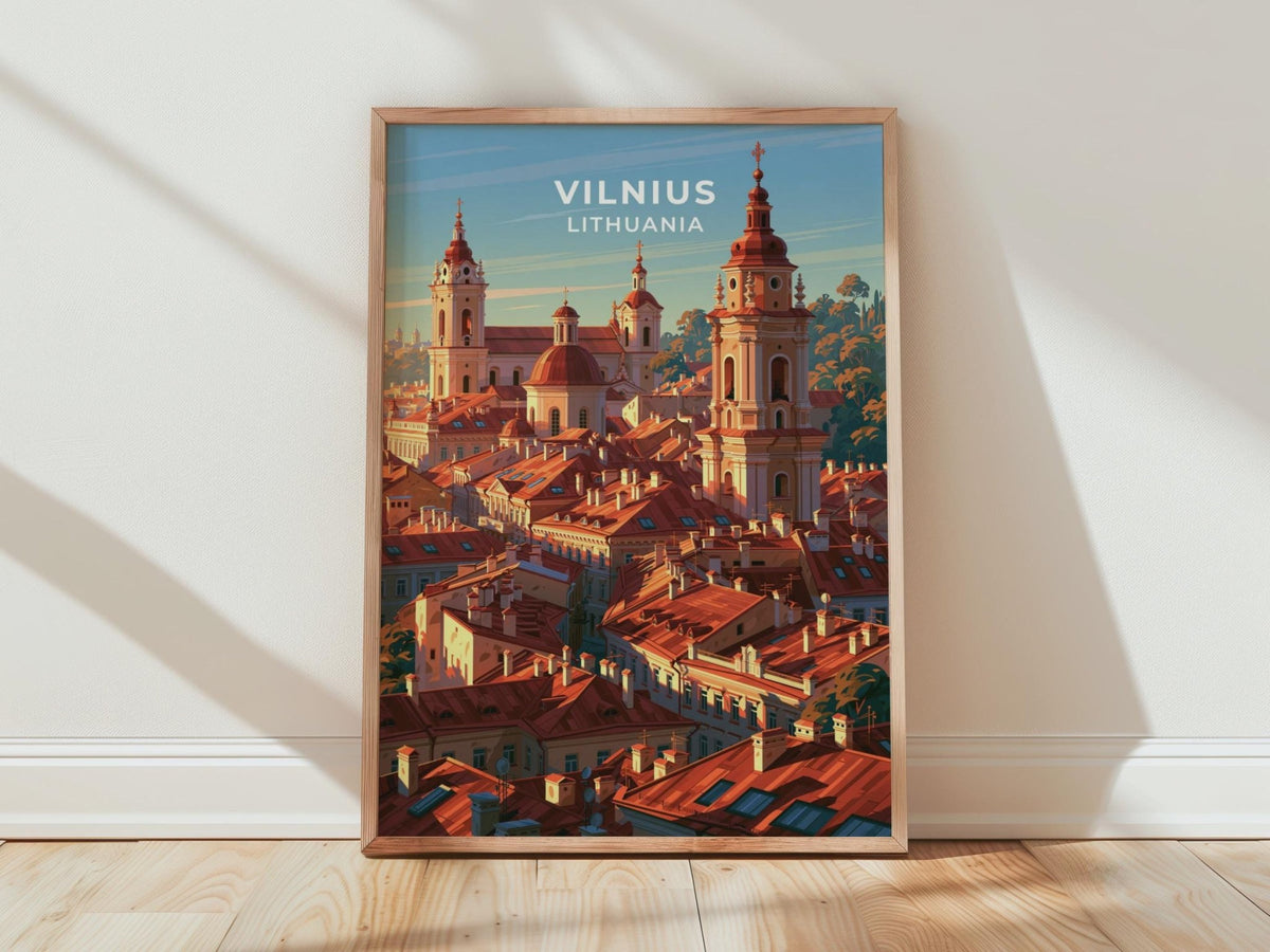 Vilnius Lithuania Travel Poster - WanderWall