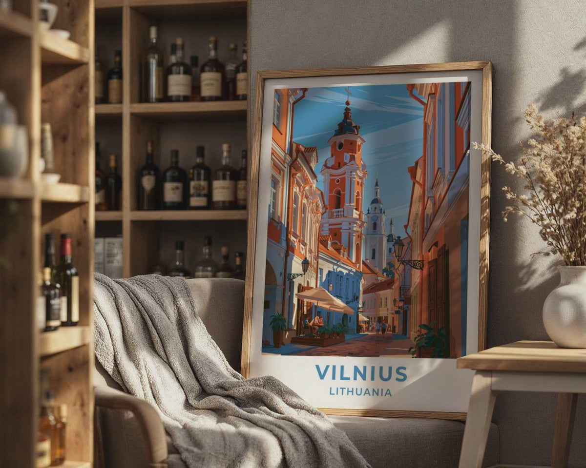 Vilnius Lithuania Travel Poster - WanderWall