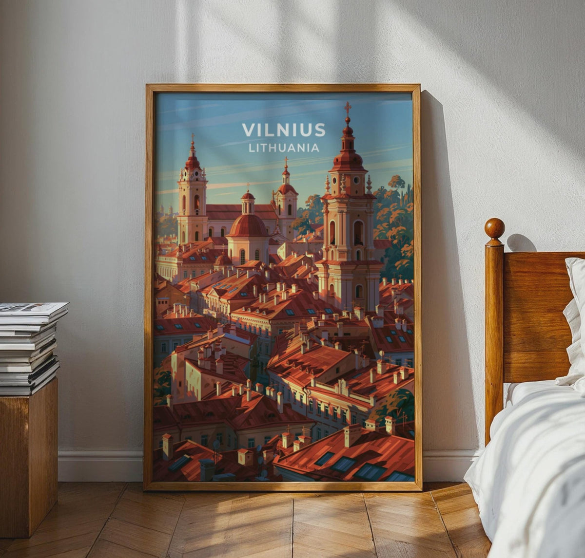 Vilnius Lithuania Travel Poster - WanderWall