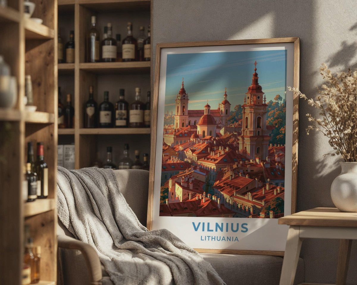 Vilnius Lithuania Travel Poster - WanderWall