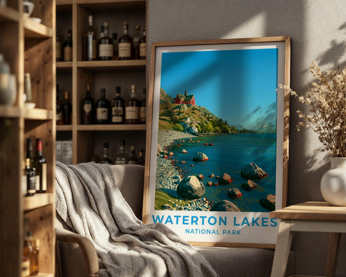 Waterton Lakes National Park Alberta Travel Poster - WanderWall