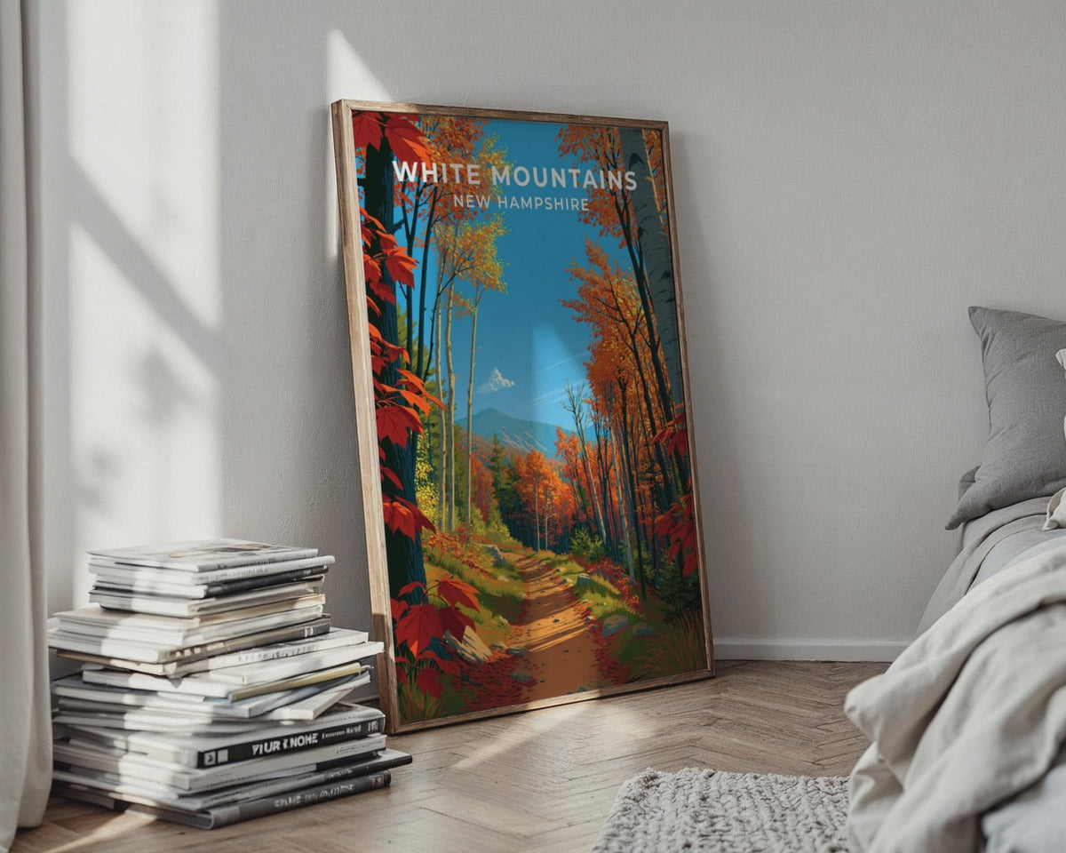White Mountains New Hampshire Travel Poster - WanderWall