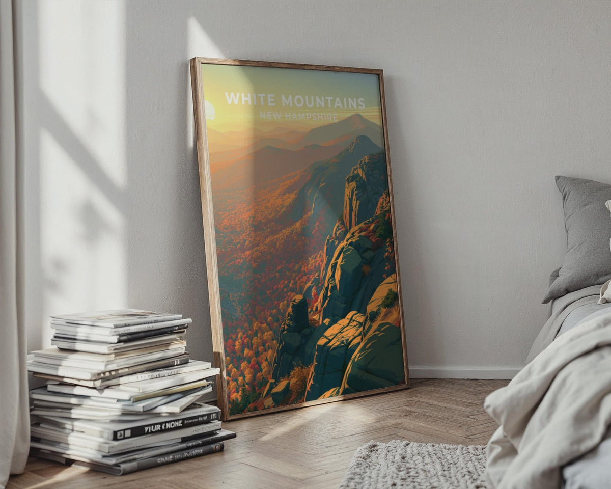 White Mountains New Hampshire Travel Poster - WanderWall