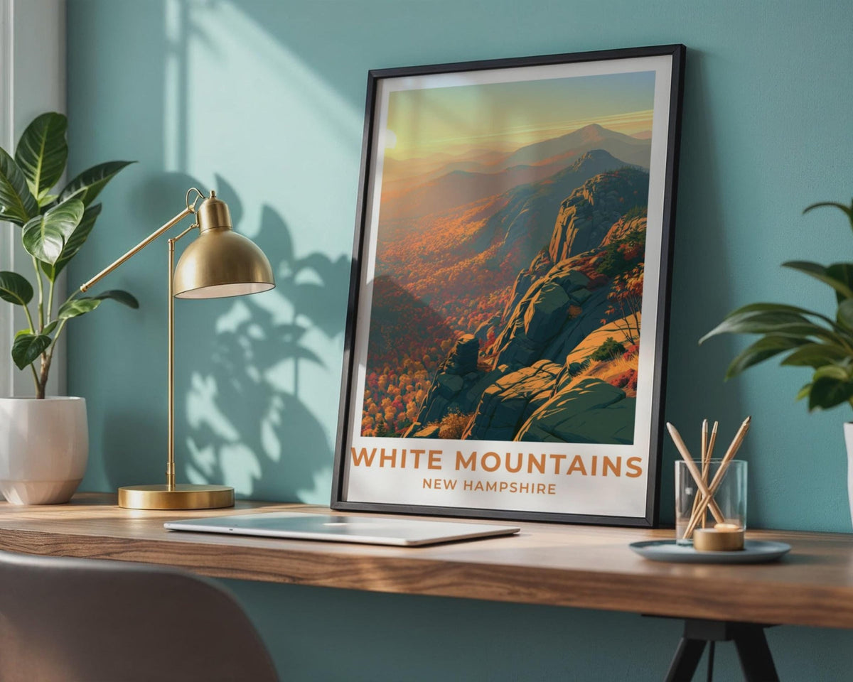 White Mountains New Hampshire Travel Poster - WanderWall